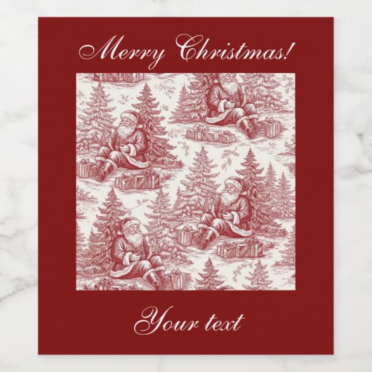 Customizable wine bottle label wijn etiket (Enkel label)