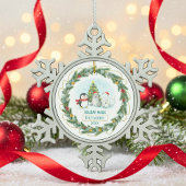 Customizable Winter Holiday Tin Sneeuwvlok Ornament
