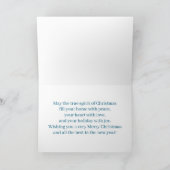 Customizable Winter Snow Christmas Card Holiday Kaart (Binnen)