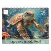 Customizable Wonderful Animals World Calendar 2026 Kalender (Hoes)