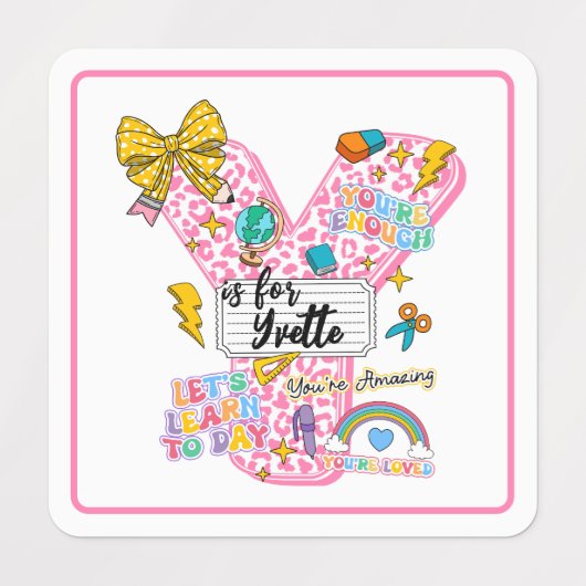 Customizable “Y is for” Alphabet Art – Inspiration Labels (Design 1)