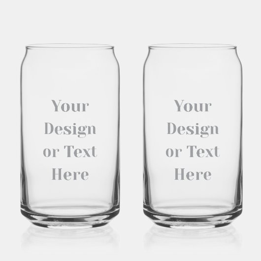 Customizable Your Design or Text Here Personalized Blikvorm Glas (Voorkant)