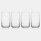 Customizable Your Design or Text Here Personalized Blikvorm Glas (Rechts)