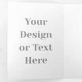 Customizable Your Design or Text Here Personalized Drieluik Kaart (Binnenzijde eerst)