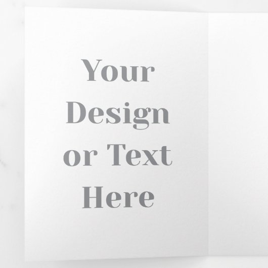Customizable Your Design or Text Here Personalized Drieluik Kaart (Binnenzijde eerst)