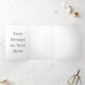 Customizable Your Design or Text Here Personalized Drieluik Kaart (Binnen)
