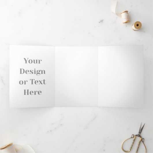 Customizable Your Design or Text Here Personalized Drieluik Kaart (Binnen)