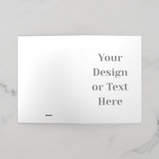 Customizable Your Design or Text Here Personalized Folie Wenskaart (Buiten Laag)