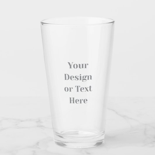 Customizable Your Design or Text Here Personalized Glas (Voorkant)