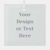Customizable Your Design or Text Here Personalized Glas Ornament (Voorkant)
