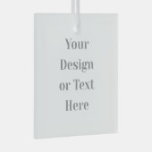 Customizable Your Design or Text Here Personalized Glas Ornament (Voorkant Rechts)