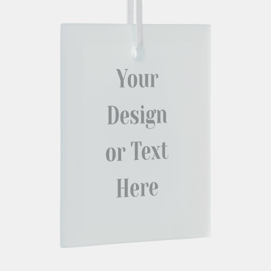 Customizable Your Design or Text Here Personalized Glas Ornament (Voorkant Rechts)