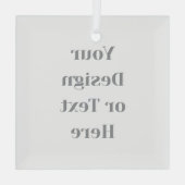 Customizable Your Design or Text Here Personalized Glas Ornament (Achterkant)