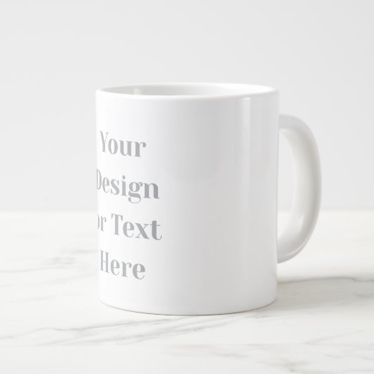 Customizable Your Design or Text Here Personalized Grote Koffiekop (Voorkant rechts)