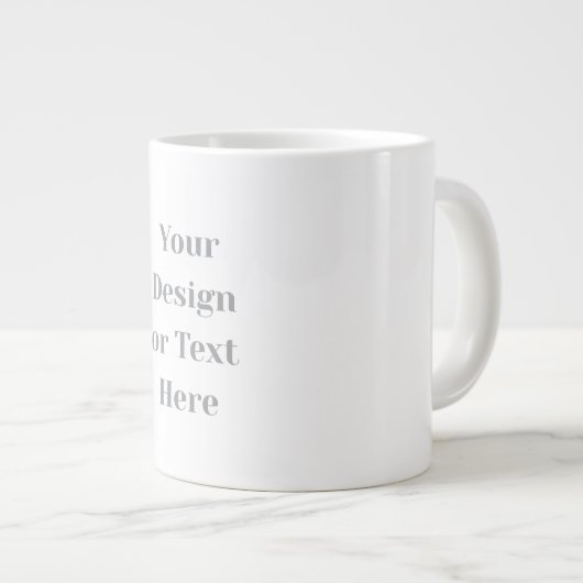 Customizable Your Design or Text Here Personalized Grote Koffiekop (Voorkant rechts)