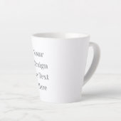 Customizable Your Design or Text Here Personalized Latte Mok (Rechterhoek)