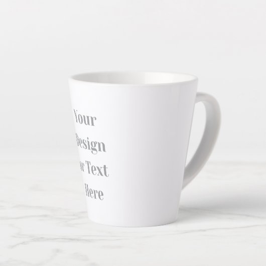 Customizable Your Design or Text Here Personalized Latte Mok (Rechterhoek)