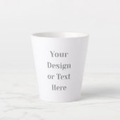 Customizable Your Design or Text Here Personalized Latte Mok (Voorkant)