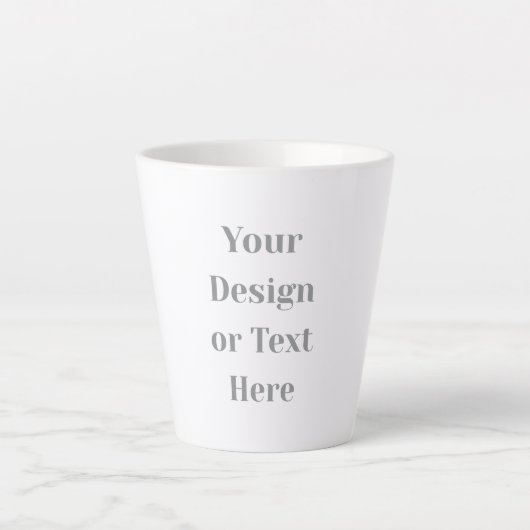 Customizable Your Design or Text Here Personalized Latte Mok (Voorkant)