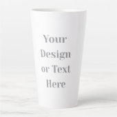 Customizable Your Design or Text Here Personalized Latte Mok (Voorkant)