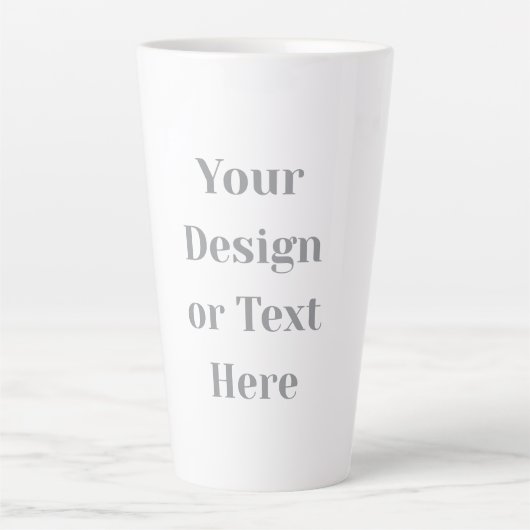 Customizable Your Design or Text Here Personalized Latte Mok (Voorkant)