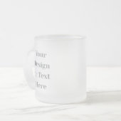 Customizable Your Design or Text Here Personalized Matglas Koffiemok (Voorkant links)