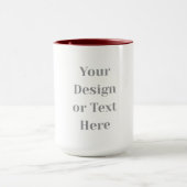 Customizable Your Design or Text Here Personalized Mok (Midden)
