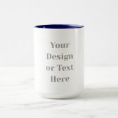 Customizable Your Design or Text Here Personalized Mok (Midden)