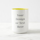 Customizable Your Design or Text Here Personalized Mok (Midden)