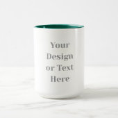 Customizable Your Design or Text Here Personalized Mok (Midden)