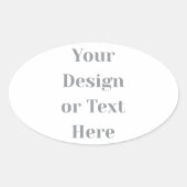 Customizable Your Design or Text Here Personalized Ovale Sticker (Voorkant)