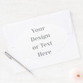 Customizable Your Design or Text Here Personalized Ovale Sticker (Envelop)