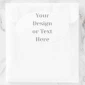 Customizable Your Design or Text Here Personalized Ovale Sticker (Tas)