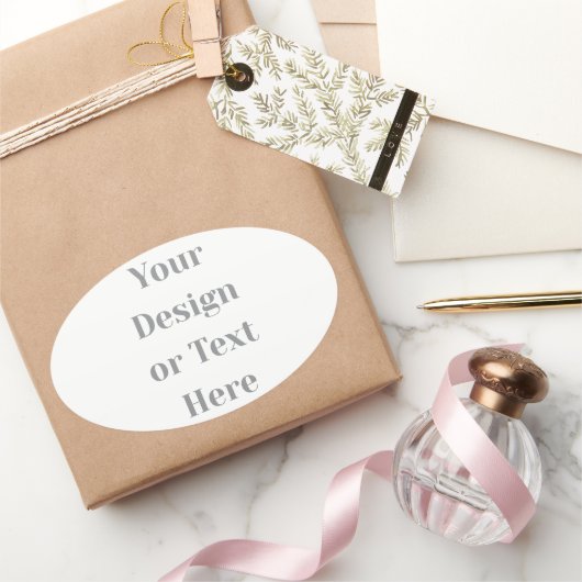 Customizable Your Design or Text Here Personalized Ovale Sticker (Geschenken)