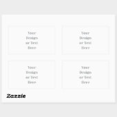 Customizable Your Design or Text Here Personalized Rechthoekige Sticker (Vel)