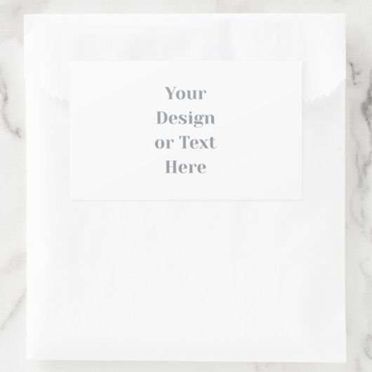 Customizable Your Design or Text Here Personalized Rechthoekige Sticker (Tas)