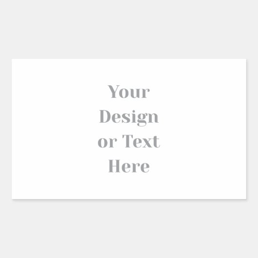 Customizable Your Design or Text Here Personalized Rechthoekige Sticker (Voorkant)