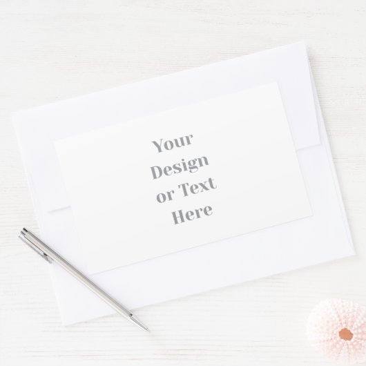 Customizable Your Design or Text Here Personalized Rechthoekige Sticker (Envelop)