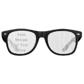 Customizable Your Design or Text Here Personalized Retro Zonnebril (Voorkant)