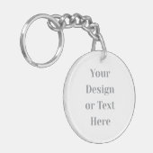 Customizable Your Design or Text Here Personalized Sleutelhanger (Voorkant Links)