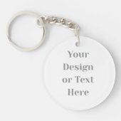 Customizable Your Design or Text Here Personalized Sleutelhanger (Voorkant)