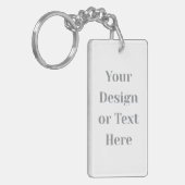 Customizable Your Design or Text Here Personalized Sleutelhanger (Voorkant Links)