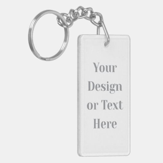 Customizable Your Design or Text Here Personalized Sleutelhanger (Voorkant Links)