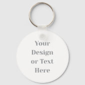 Customizable Your Design or Text Here Personalized Sleutelhanger (Voorkant)
