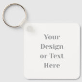 Customizable Your Design or Text Here Personalized Sleutelhanger (Voorkant)