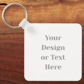 Customizable Your Design or Text Here Personalized Sleutelhanger (Voorkant)