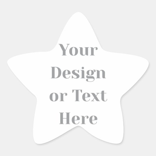 Customizable Your Design or Text Here Personalized Ster Sticker (Voorkant)