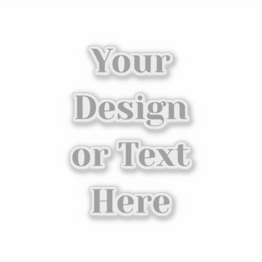 Customizable Your Design or Text Here Personalized Sticker (Voorkant)