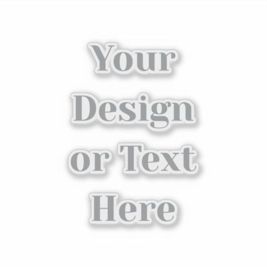 Customizable Your Design or Text Here Personalized Sticker (Voorkant)