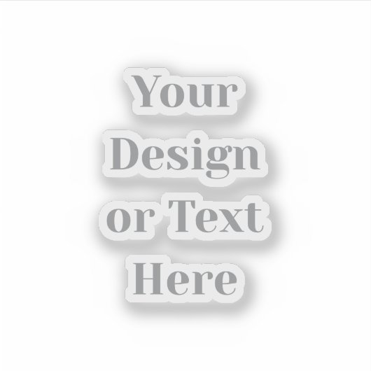 Customizable Your Design or Text Here Personalized Sticker (Voorkant)